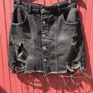 Free people denim skirt